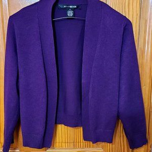 Purple cardigan